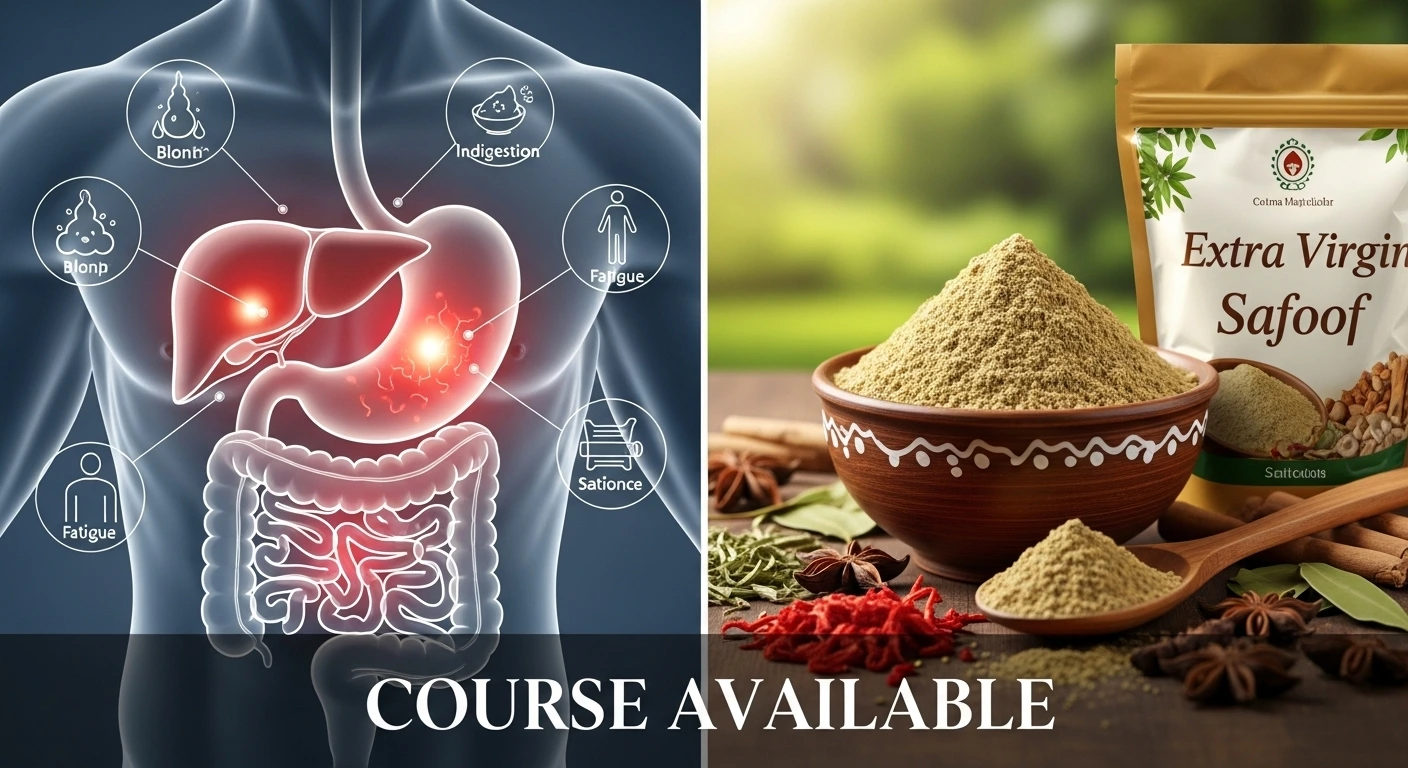 Slide image showing Course For Stomach liver